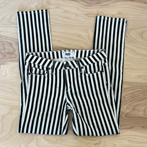 PAIGE Denim Jeans in Railroad Stripe - Picture 2 of 5